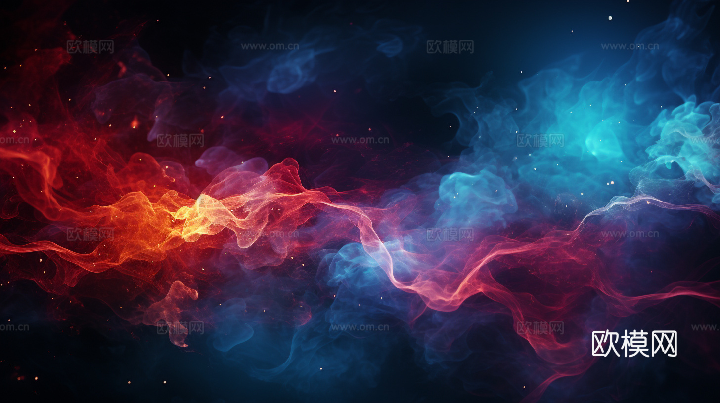 现代科技炫彩壁纸壁画贴图