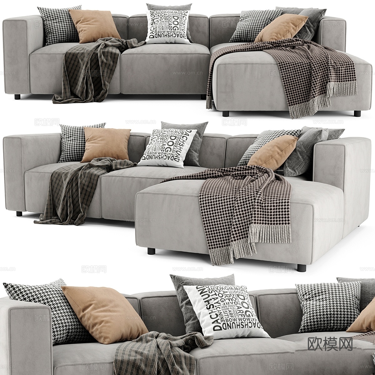 Boconcept Carmo 躺椅沙发3d模型下载