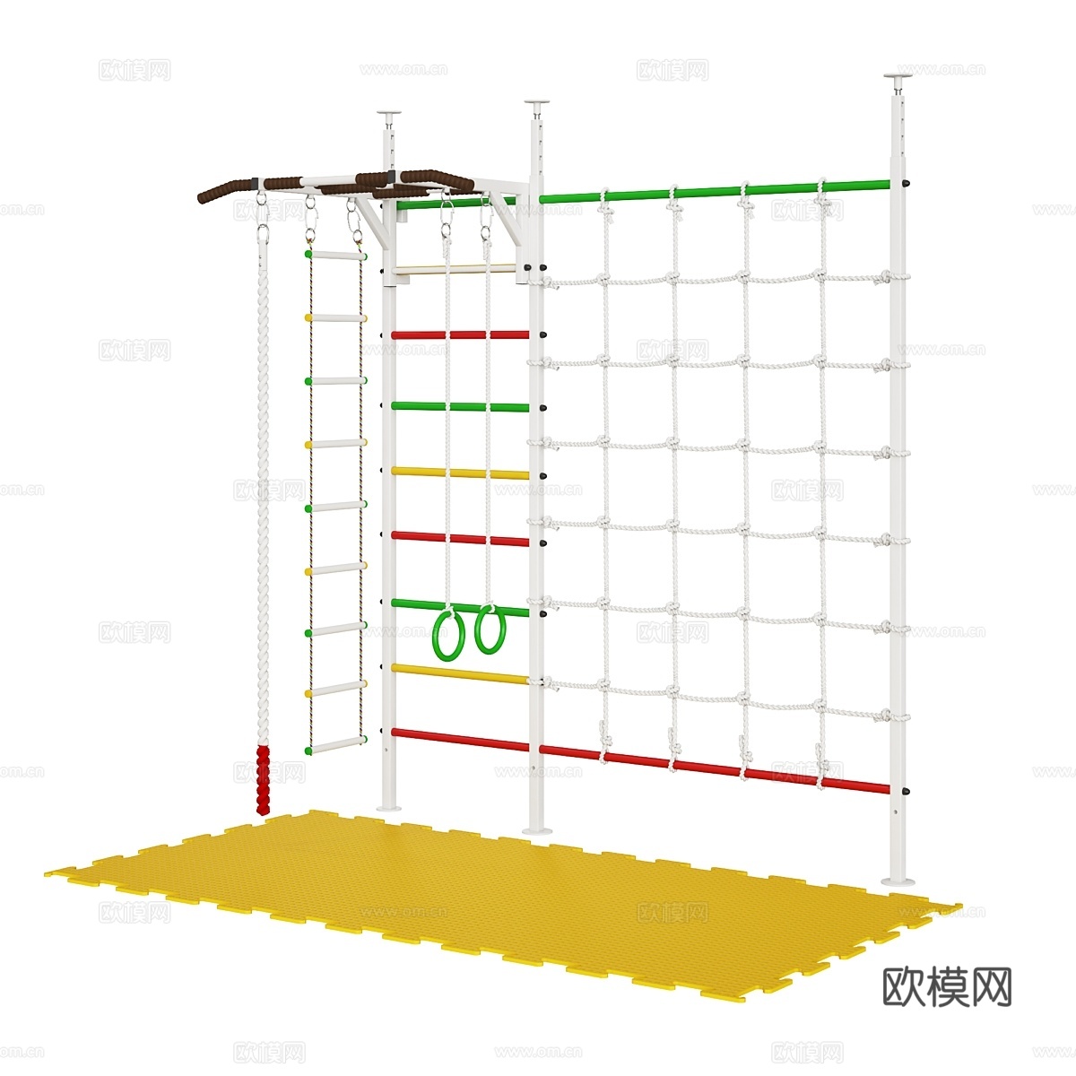 彩色瑞典墙3d模型下载