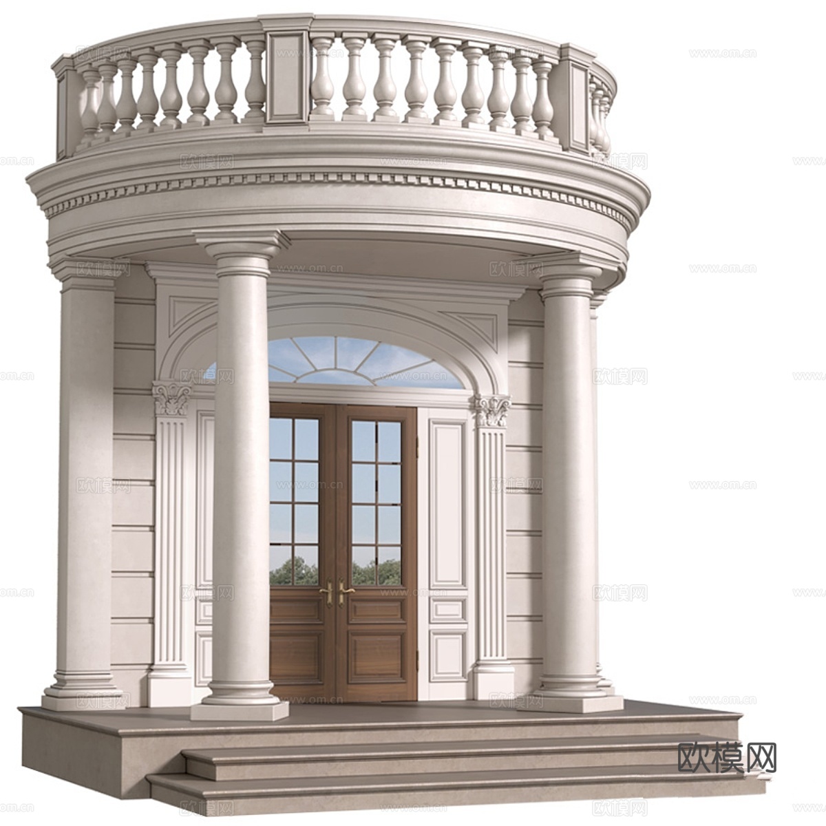 门廊立柱 经典门廊3d模型下载