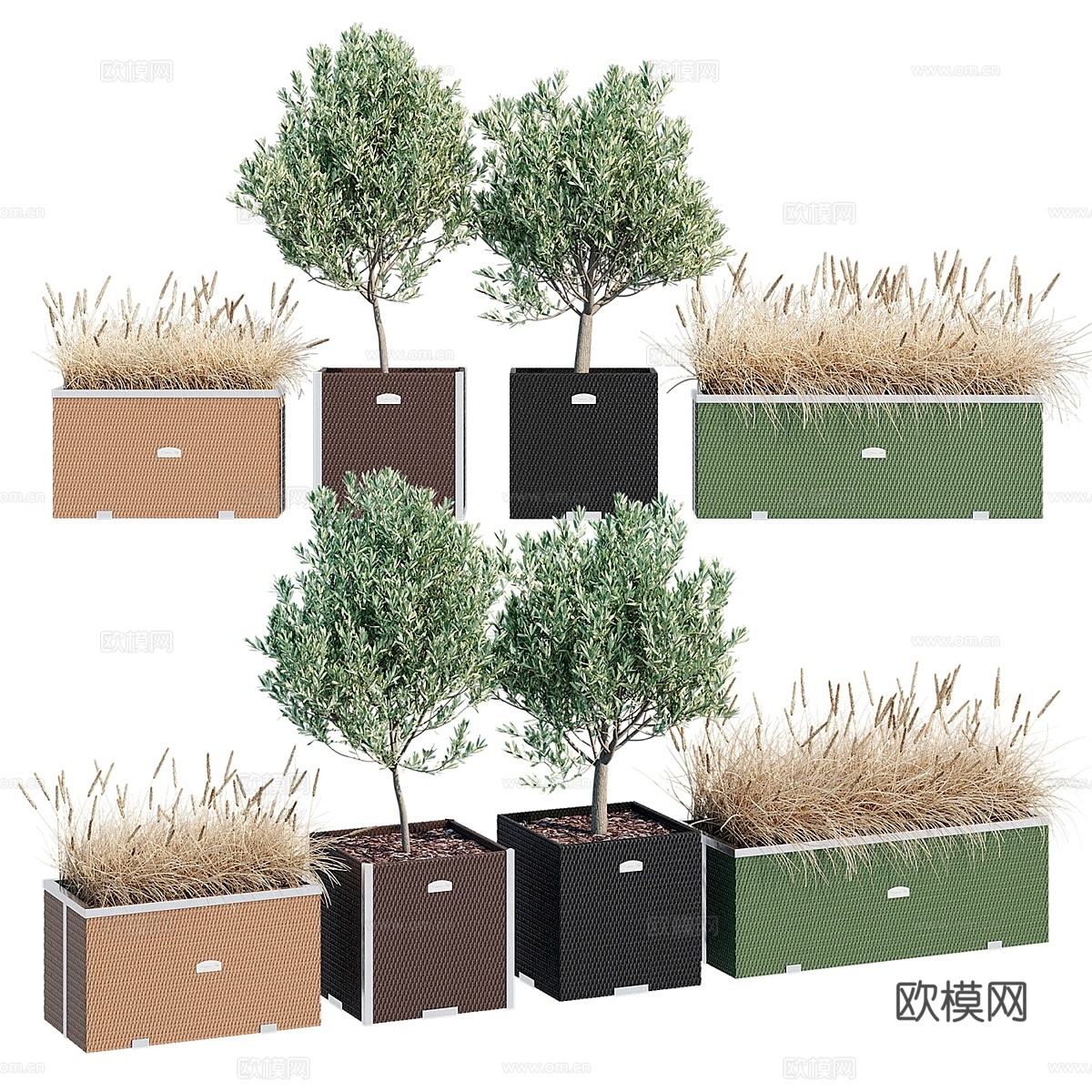 聚乙烯藤编三件套3d模型下载