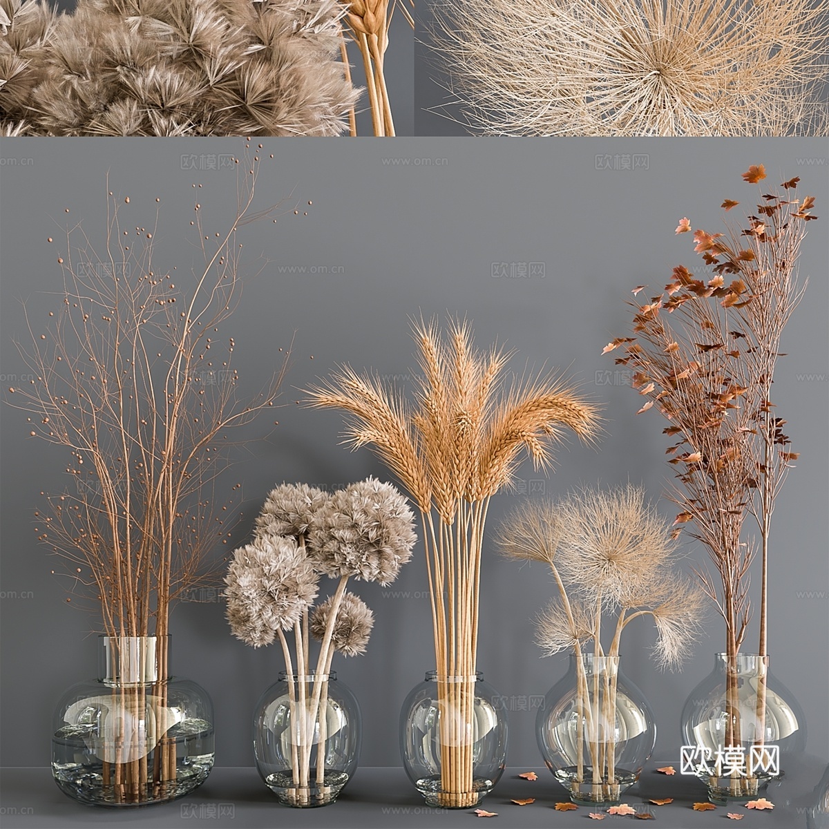 秋日花束3d模型下载