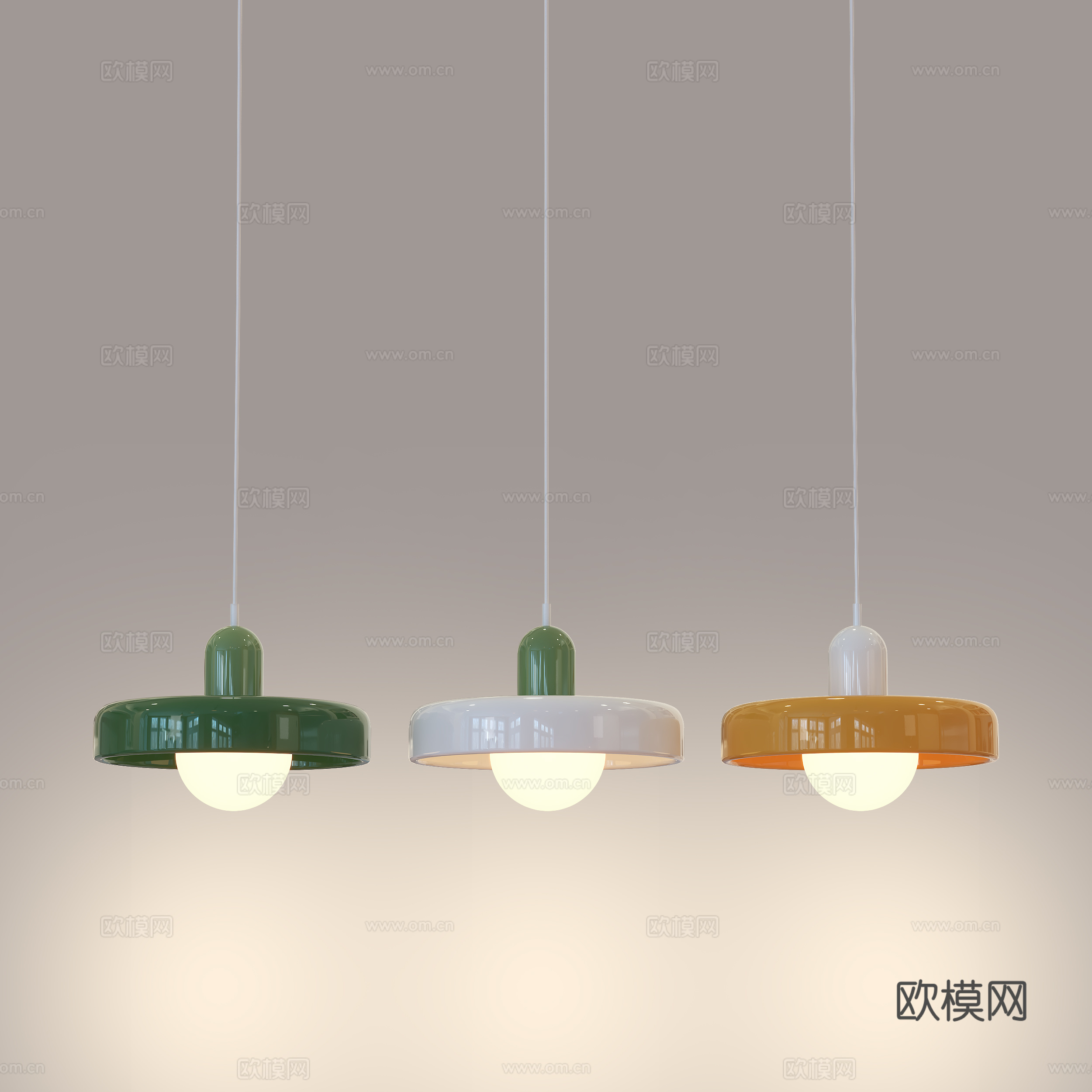 北欧小吊灯 现代中古风吊灯 奶油风吊灯 卧室吊灯su模型