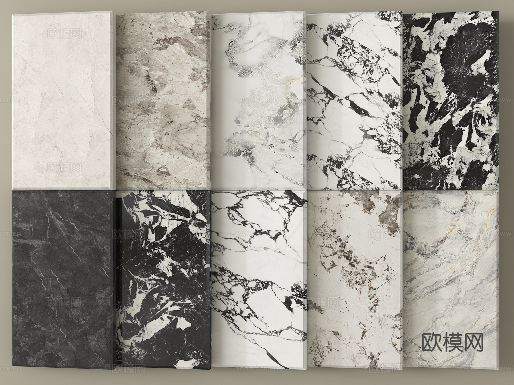 现代轻奢石材 大理石 岩板 护墙板 背景墙su模型