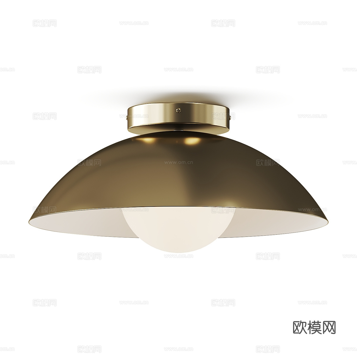 现代奶油风 Gemma 嵌入式吸顶灯3d模型下载（渲染图2）