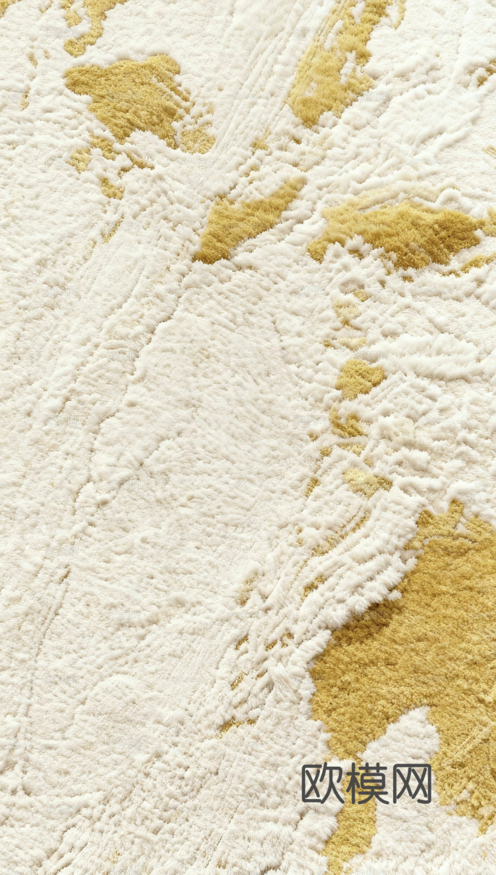 奶油白简约地毯 白色抽象地毯 诧寂风白色地毯 北欧风地毯