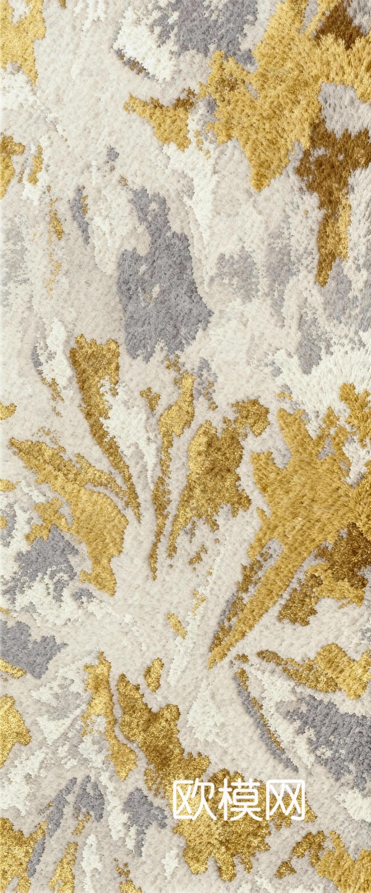 灰金色抽象地毯 中式泼墨高奢地毯 灰白金色地毯 现代简约地毯