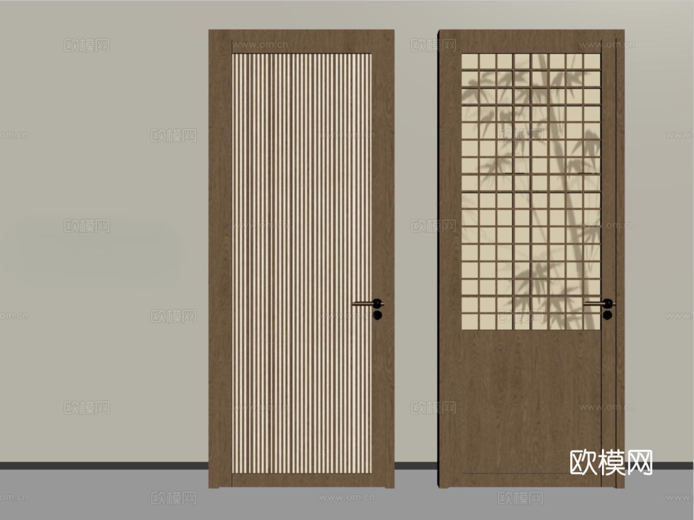 中古单开门 藤编单开门su模型