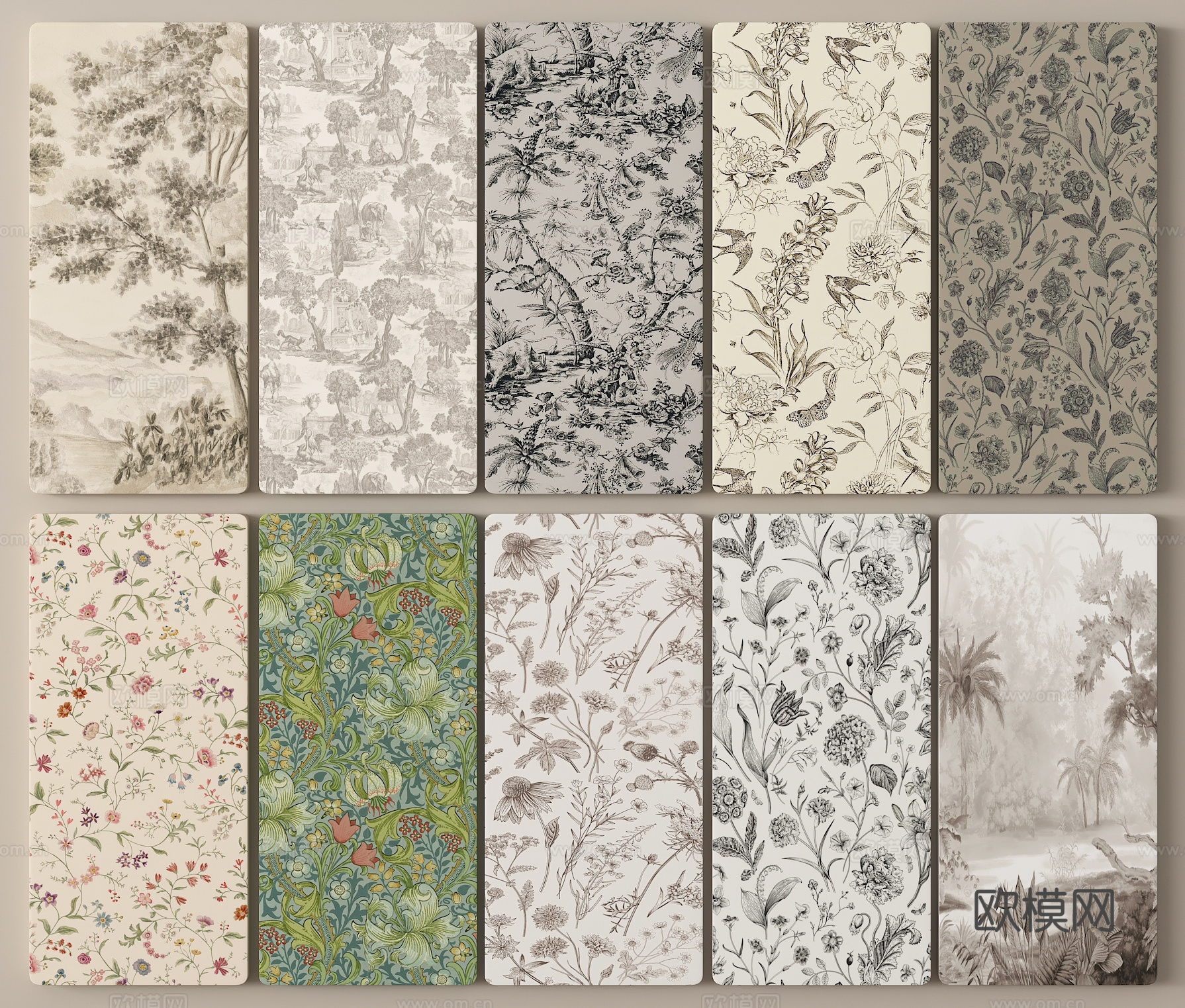 法式花砖 地砖 复古砖 仿古砖su模型