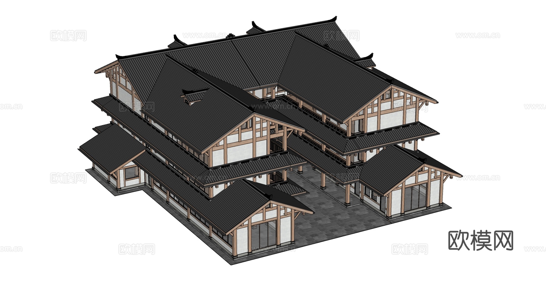 中式建筑su模型