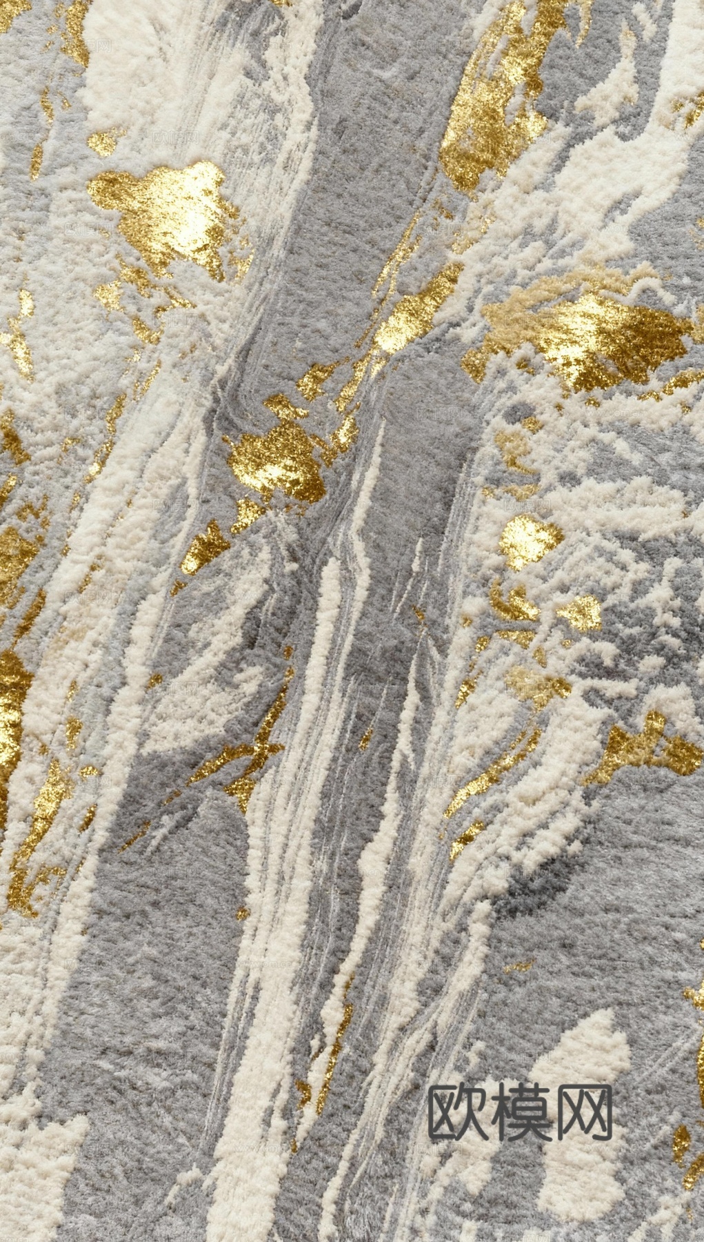 新中式酒店地毯 灰金色抽象地毯 中式泼墨高奢地毯 灰白侘寂