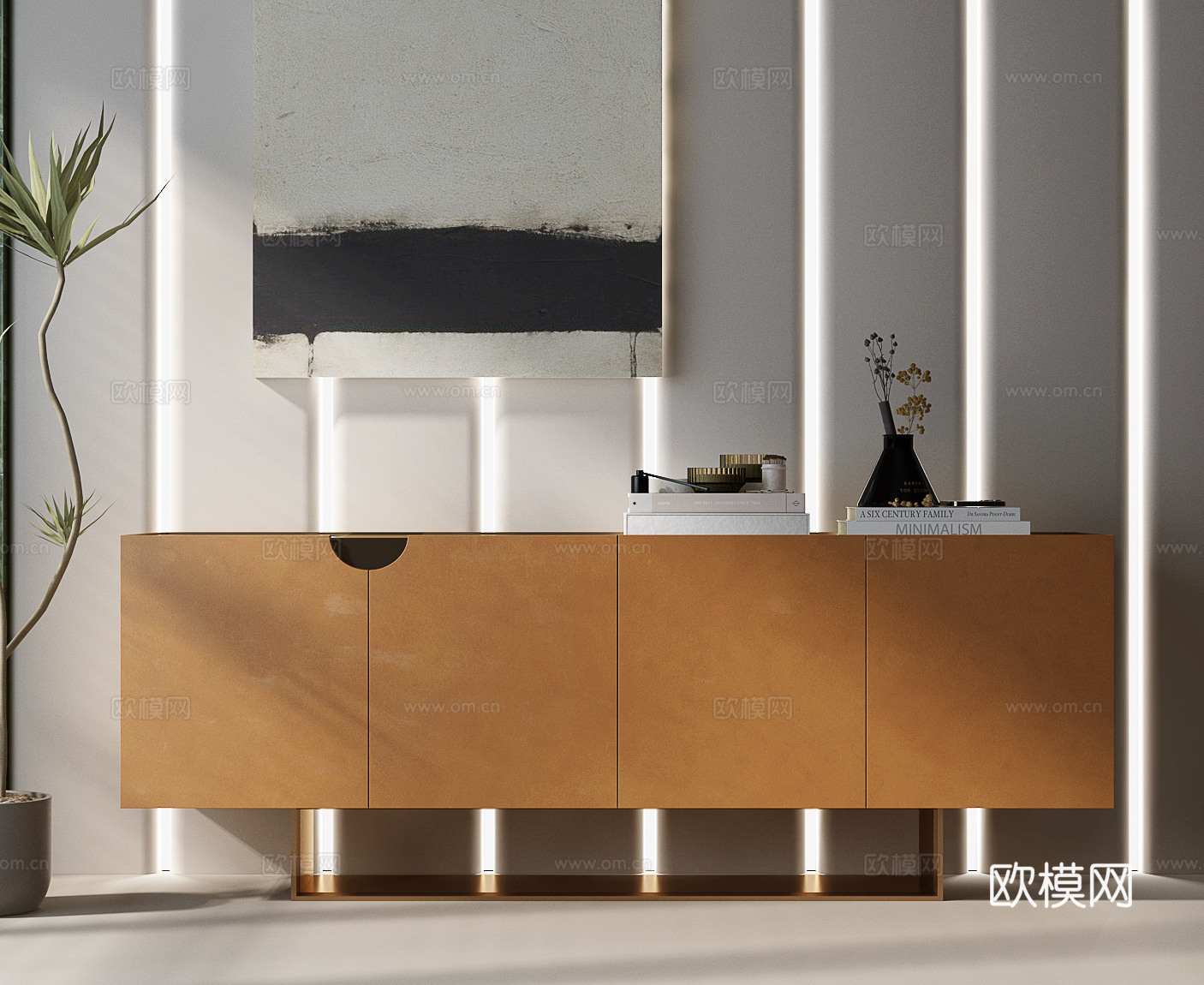 现代玄关柜 现代意式边柜 意式装饰柜 意式餐边柜3d模型下载