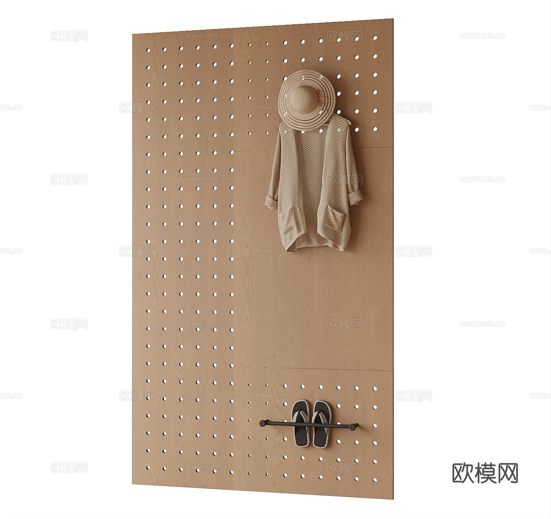 现代洞洞板3d模型下载