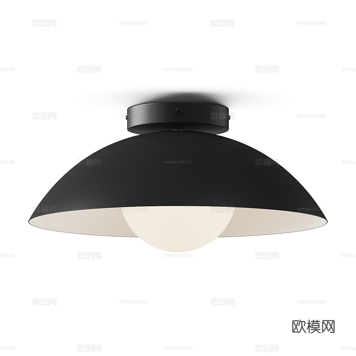 现代奶油风 Gemma 嵌入式吸顶灯3d模型下载（渲染图4）