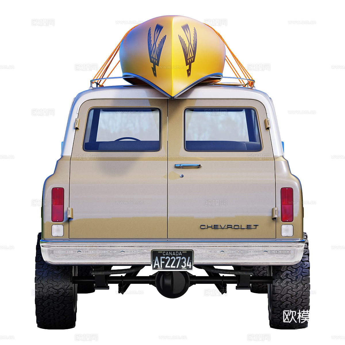 雪佛兰 suburban_1970 旅行汽车3d模型下载（渲染图4）