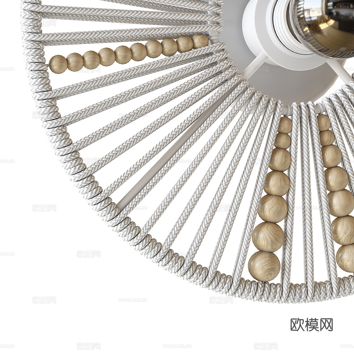 新中式侘寂 EDL POLI 藤编装饰壁灯3d模型下载（渲染图5）