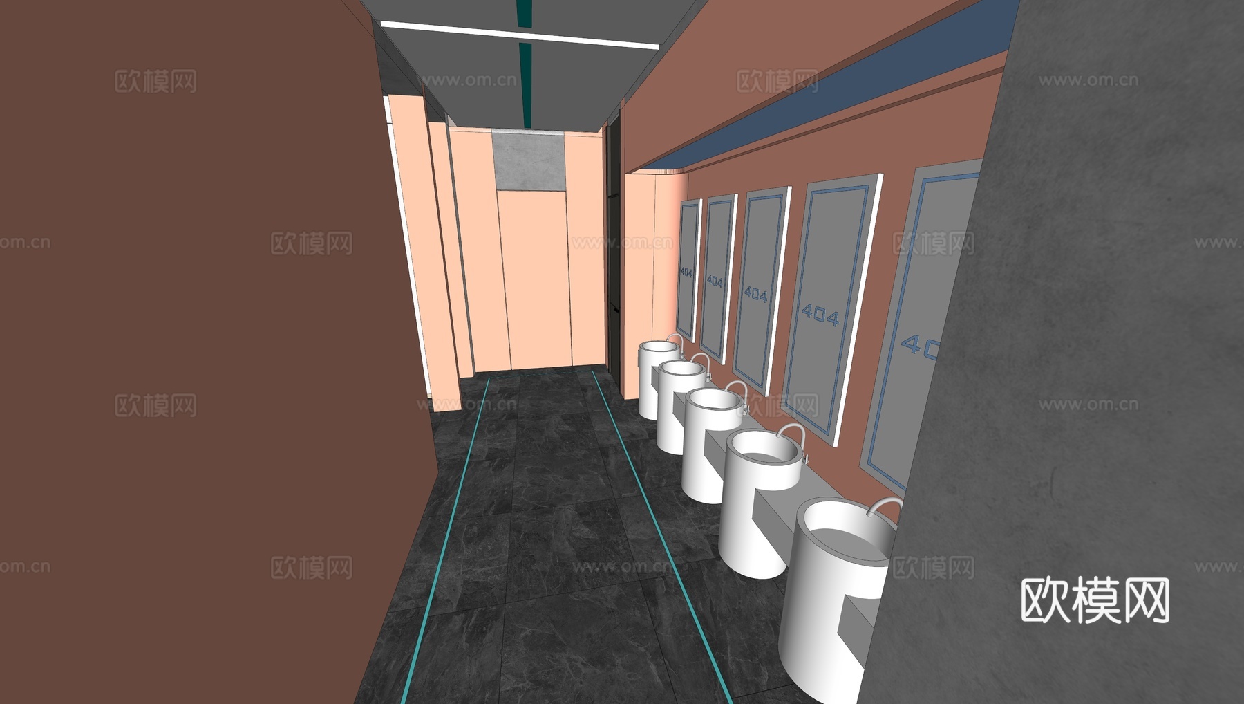 现代会所洗手池 酒吧夜店洗手池 会所洗手台 卫生间洗手台 金su模型