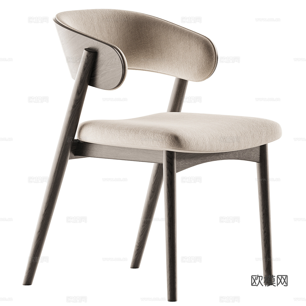 现代意式书桌椅 办公桌椅3d模型下载（渲染图6）