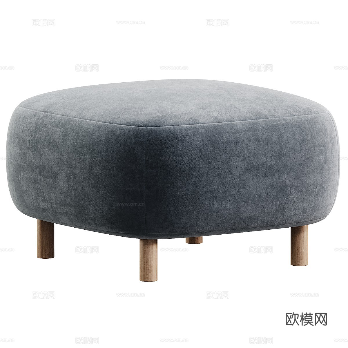 现代意式 Bucle 布艺沙发凳3d模型下载（渲染图3）