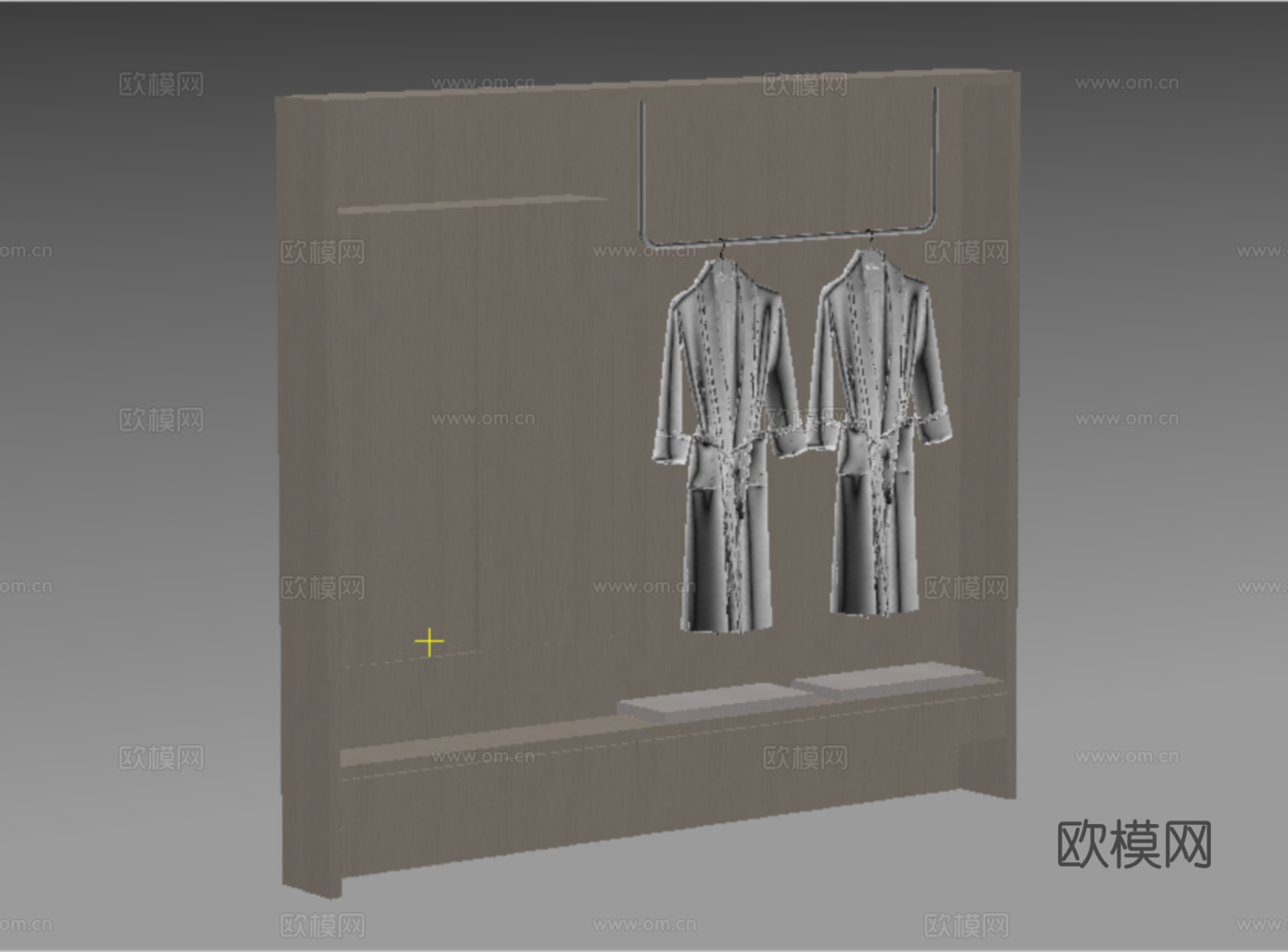 现代酒店衣柜 成品衣柜su模型