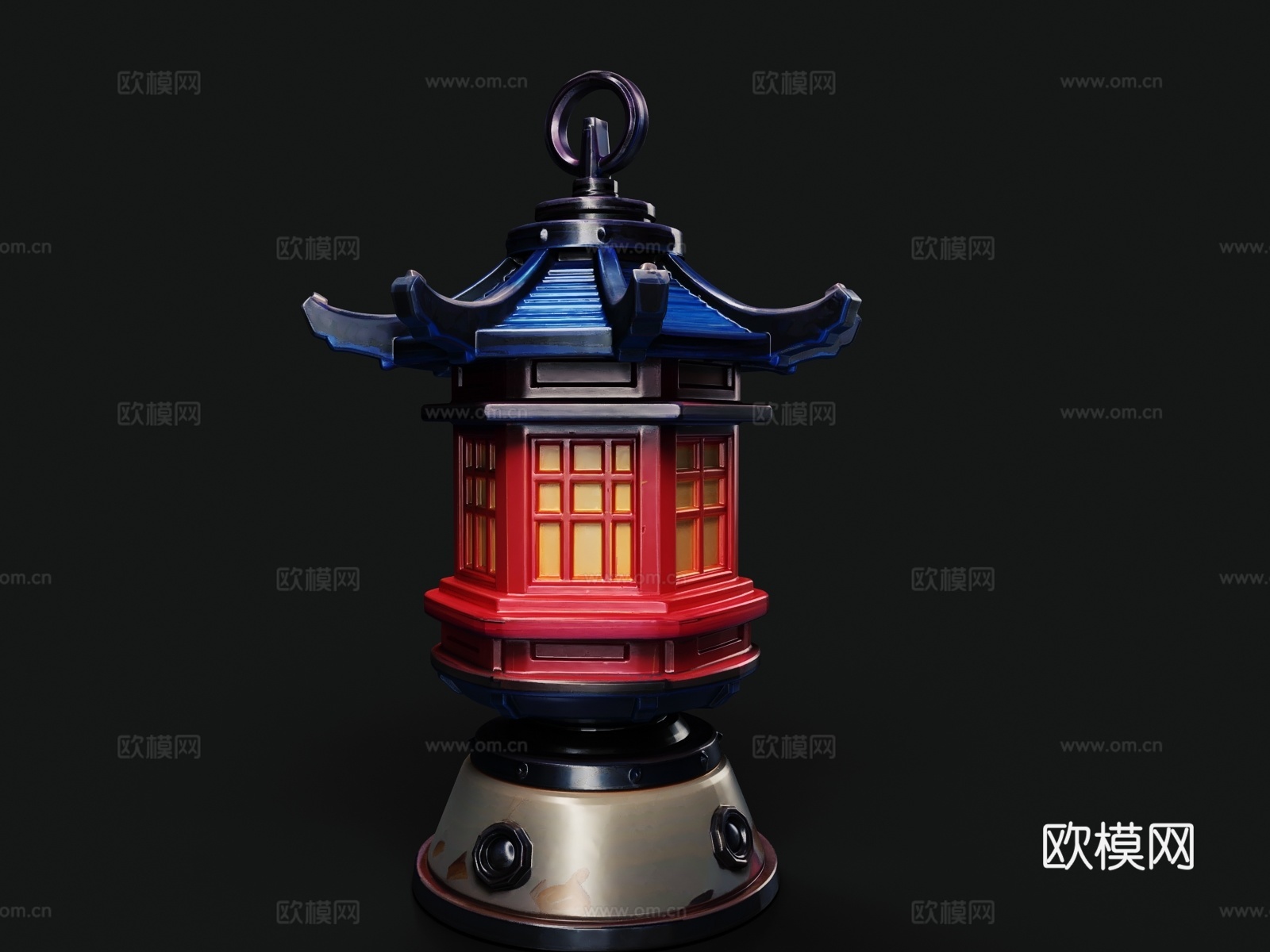 中式 游戏场景 游戏道具 动画场景 动画道具 灯笼3d模型下载（渲染图2）