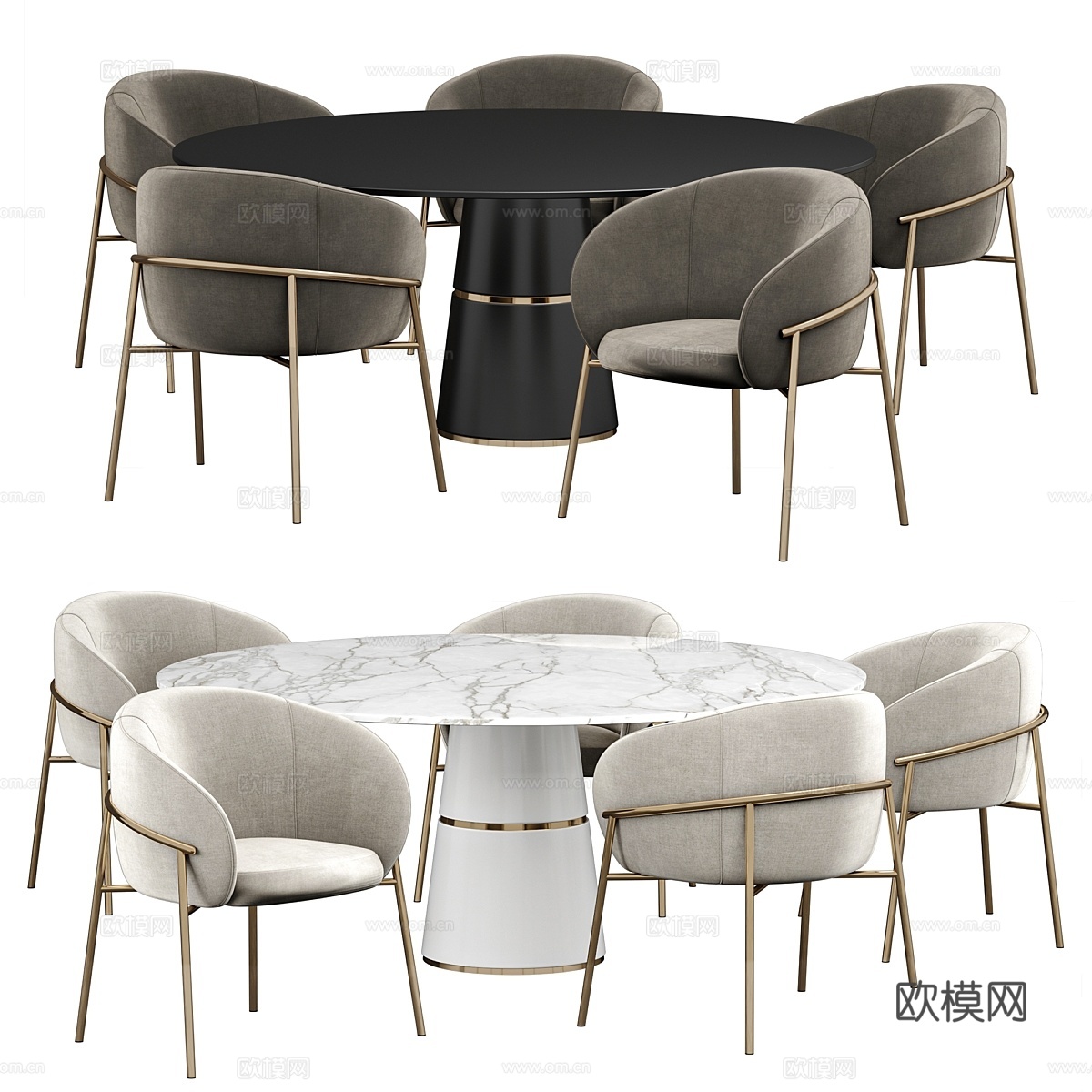 RIMO餐桌套装3d模型下载