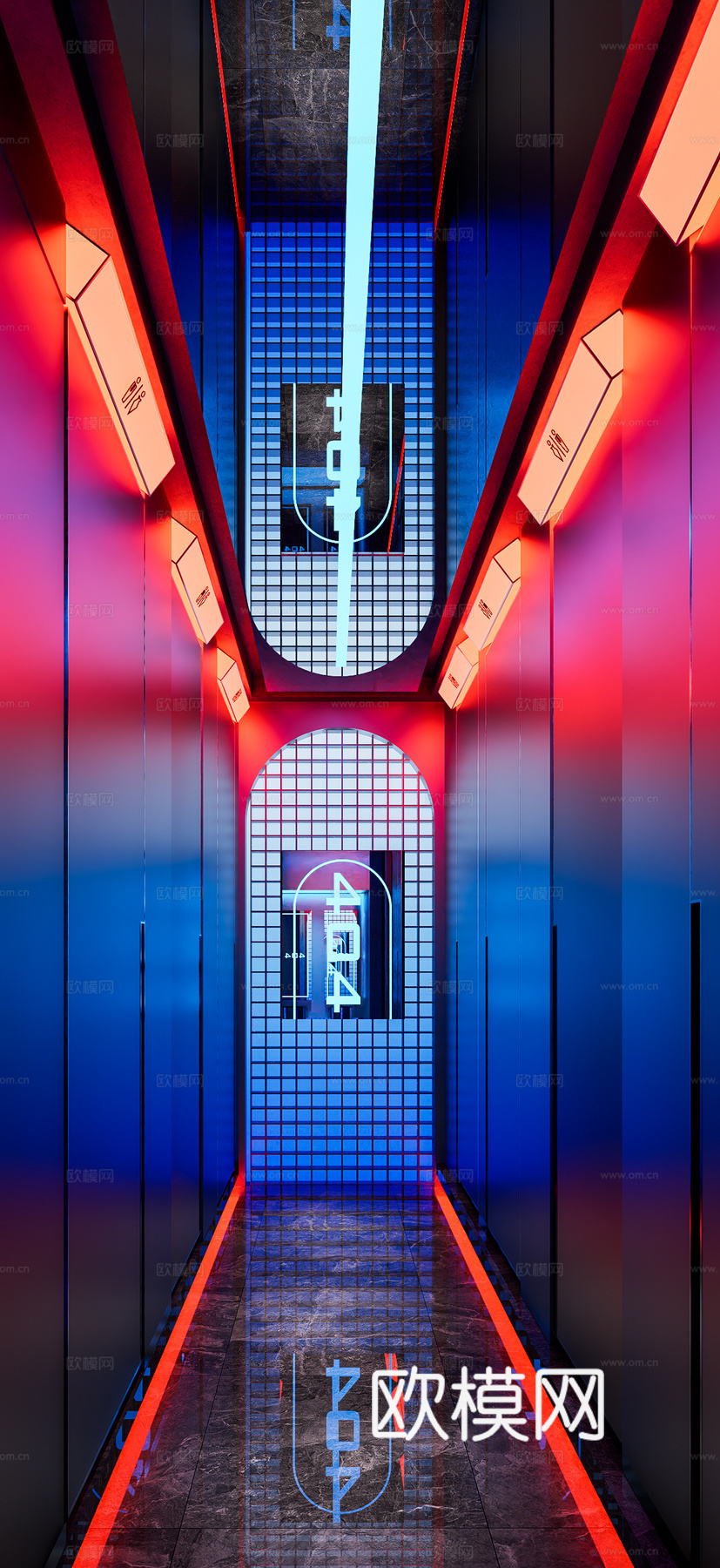 现代会所卫生间 酒吧夜店卫生间 卫生间包间 墙面发光造型 标su模型