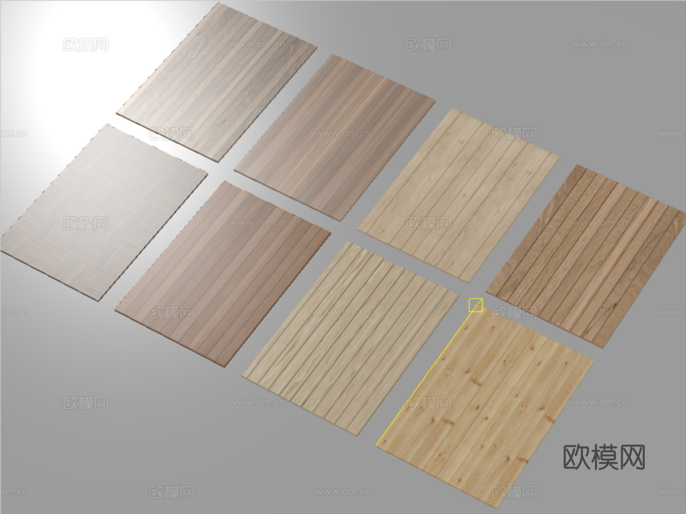 现代木地板 防腐木地板su模型
