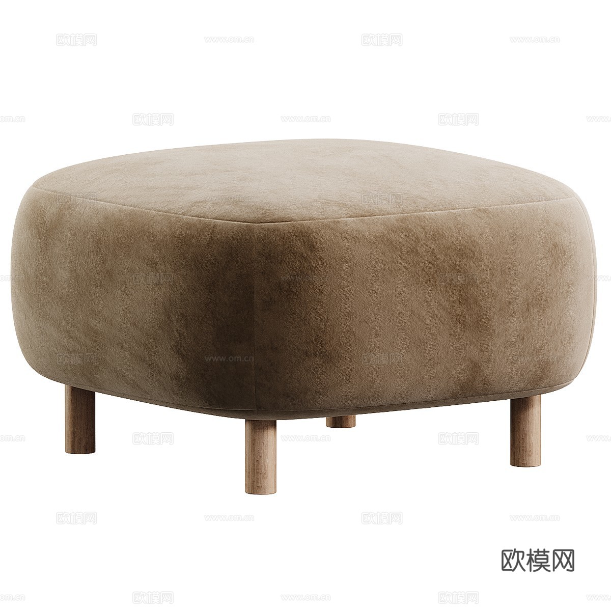 现代意式 Bucle 布艺沙发凳3d模型下载（渲染图5）