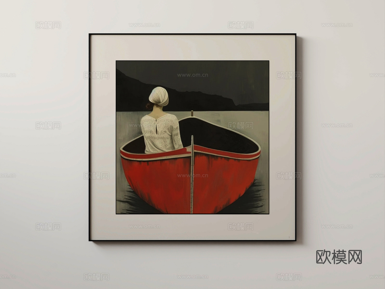 现代装饰挂画su模型