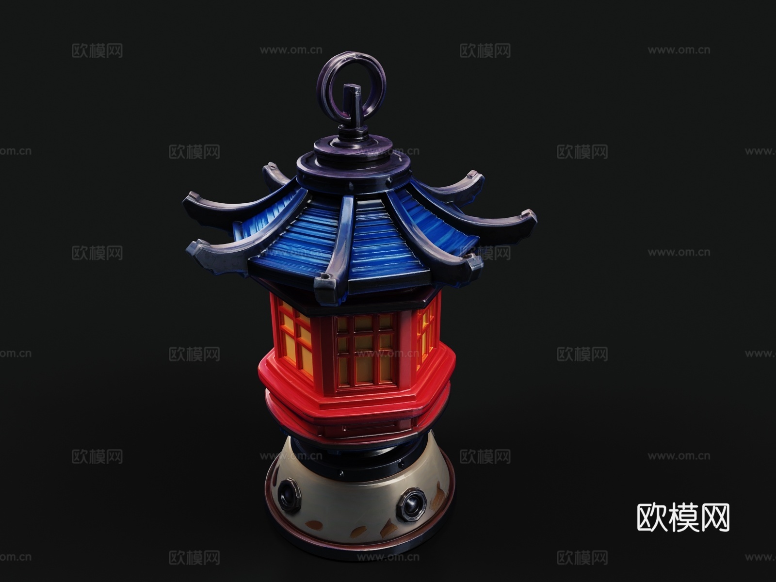 中式 游戏场景 游戏道具 动画场景 动画道具 灯笼3d模型下载（渲染图3）