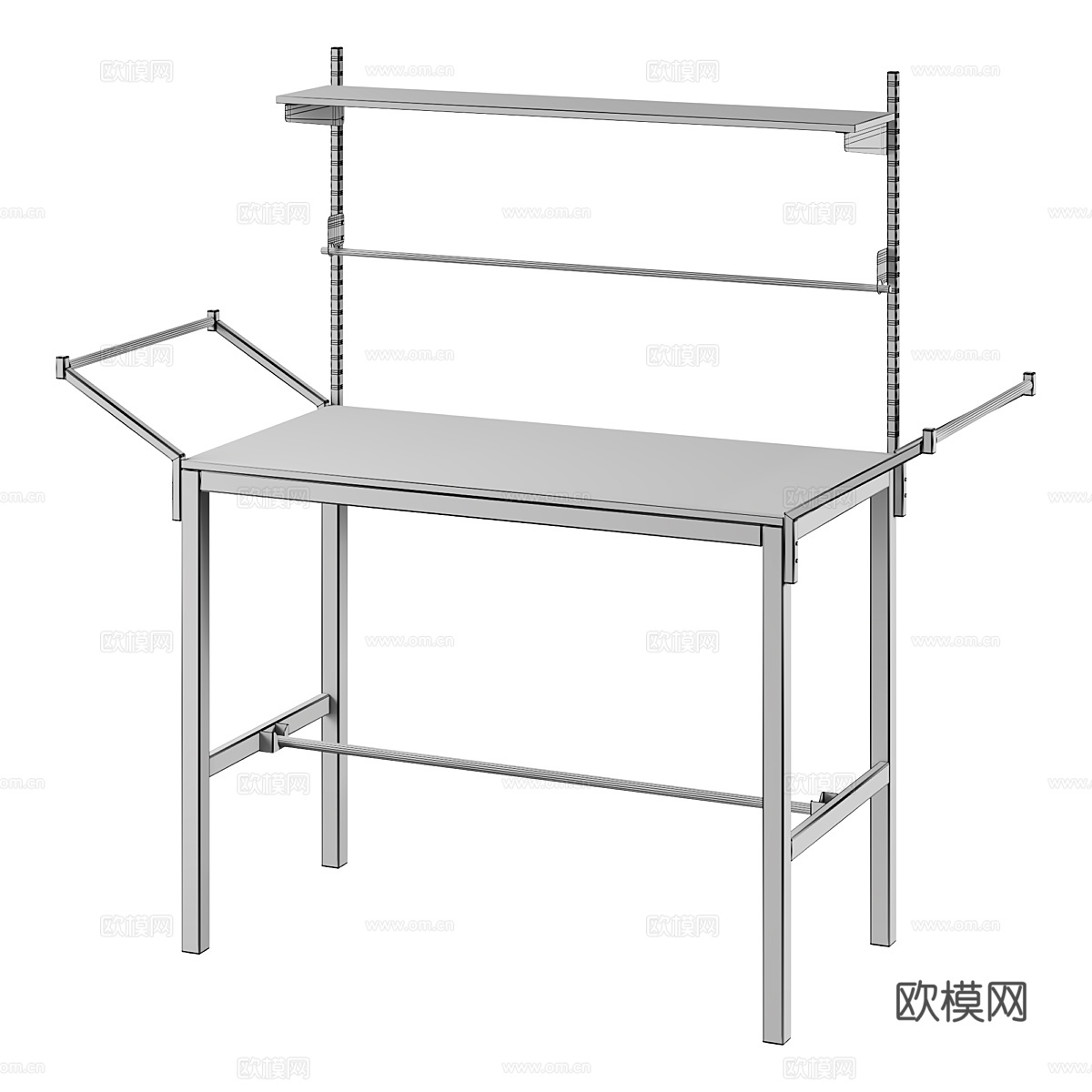 现代 Metal Concept 包装台 技术桌3d模型下载（渲染图2）