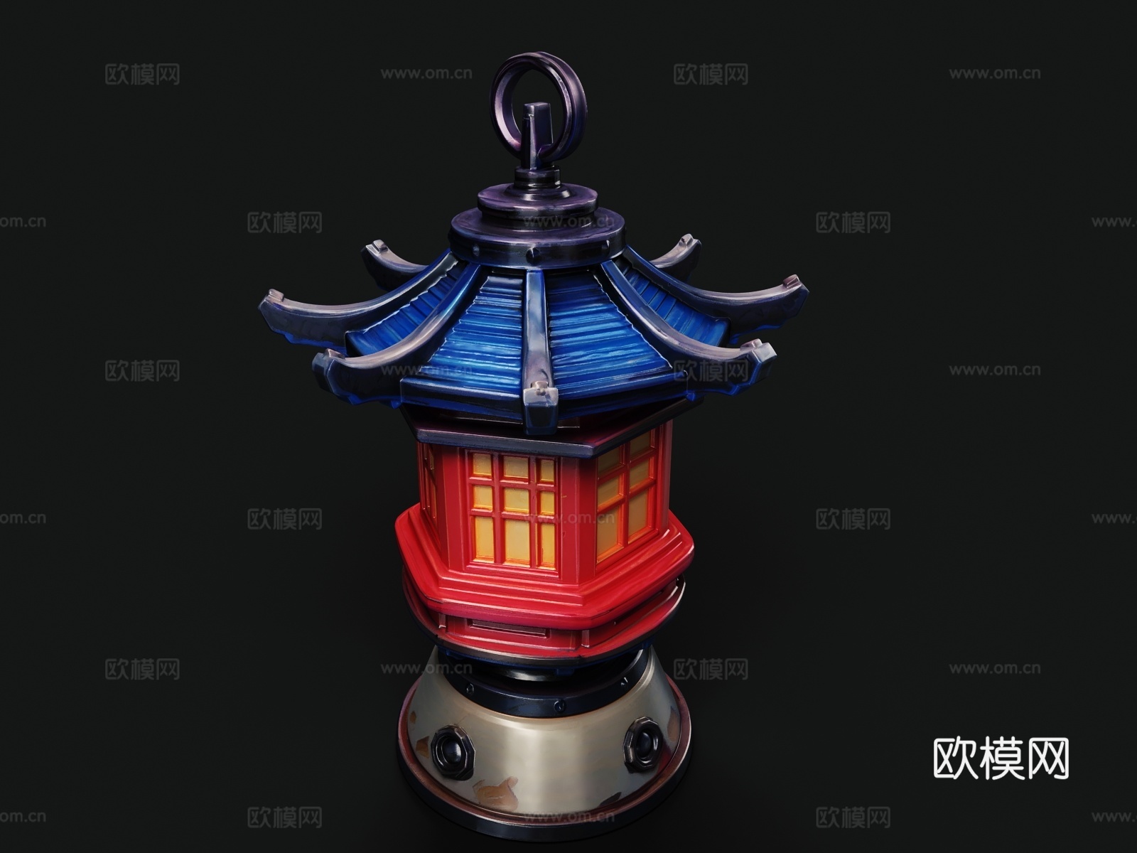 中式 游戏场景 游戏道具 动画场景 动画道具 灯笼3d模型下载（渲染图4）