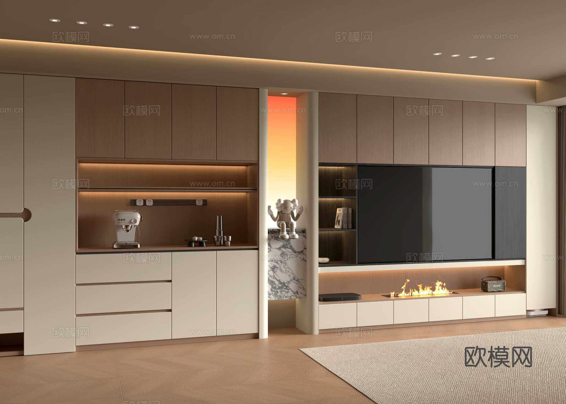 现代电视柜 酒柜 鞋柜su模型