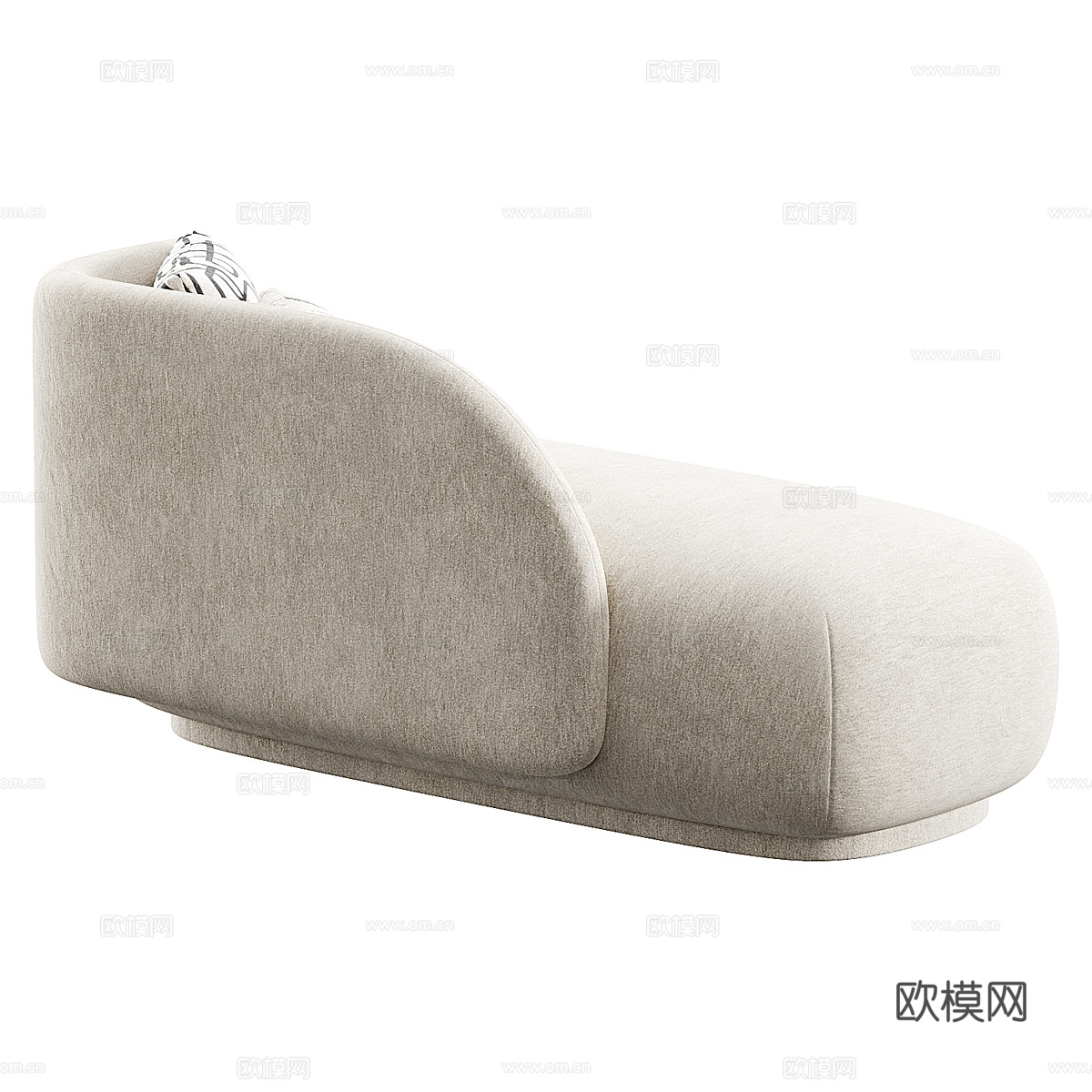 现代奶油风 Bloom 贵妃椅3d模型下载（渲染图4）