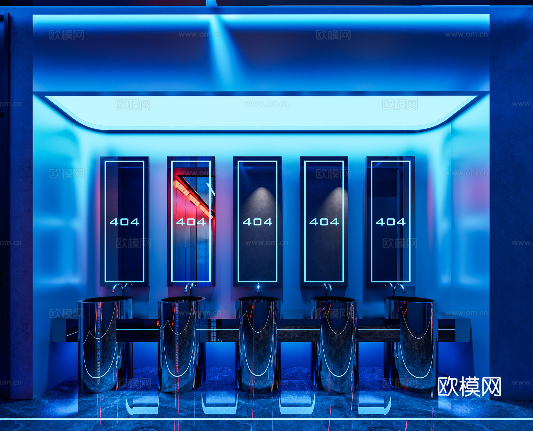 现代会所洗手池 酒吧夜店洗手池 会所洗手台 卫生间洗手台 金su模型