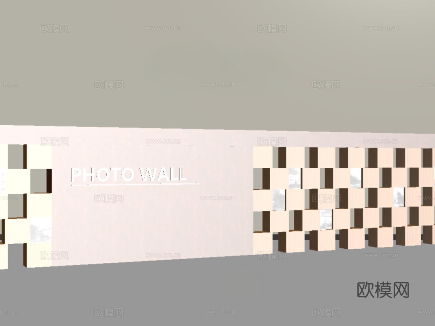 现代砖墙 围墙su模型