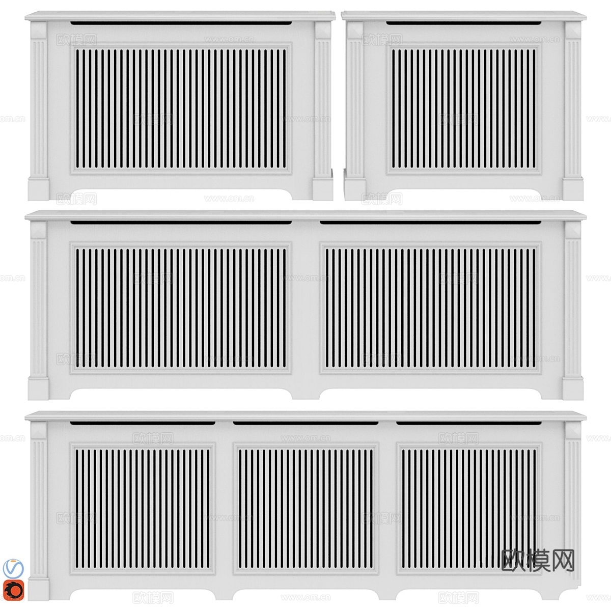 装饰性暖气片屏风套装_053d模型下载