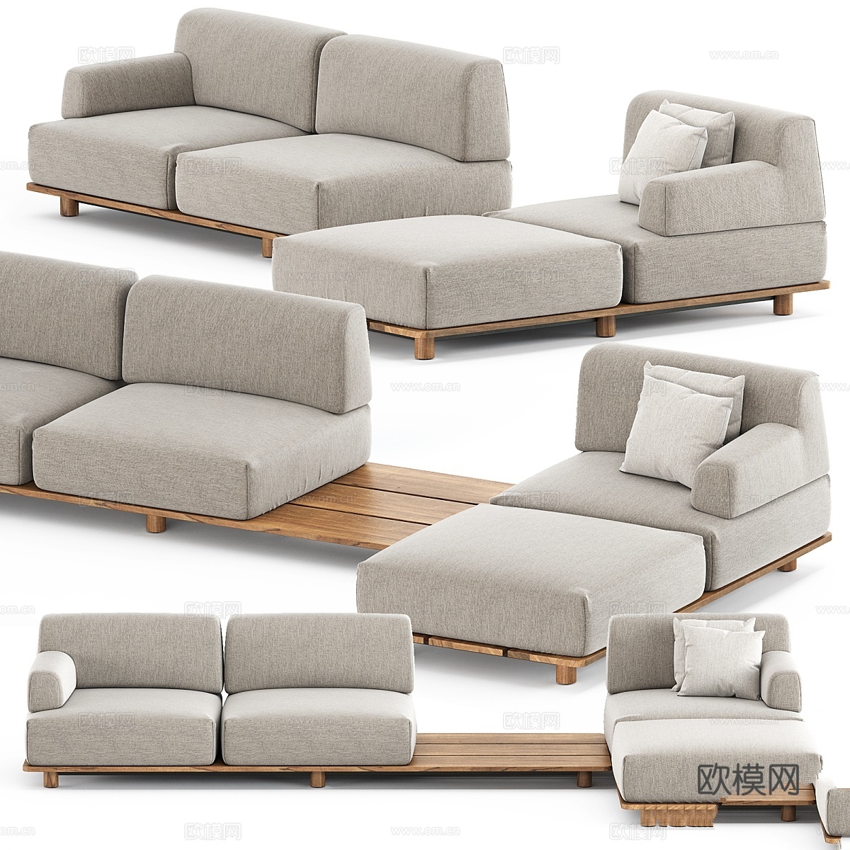 克里斯塔利亚Palco沙发模块套装33d模型下载