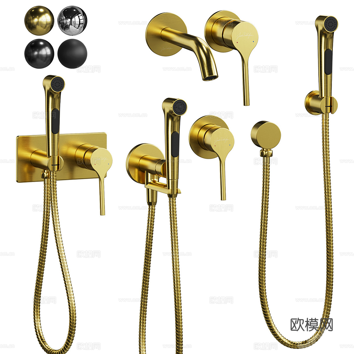 现代 Jacob Delafon Elate 水龙头3d模型下载（渲染图4）