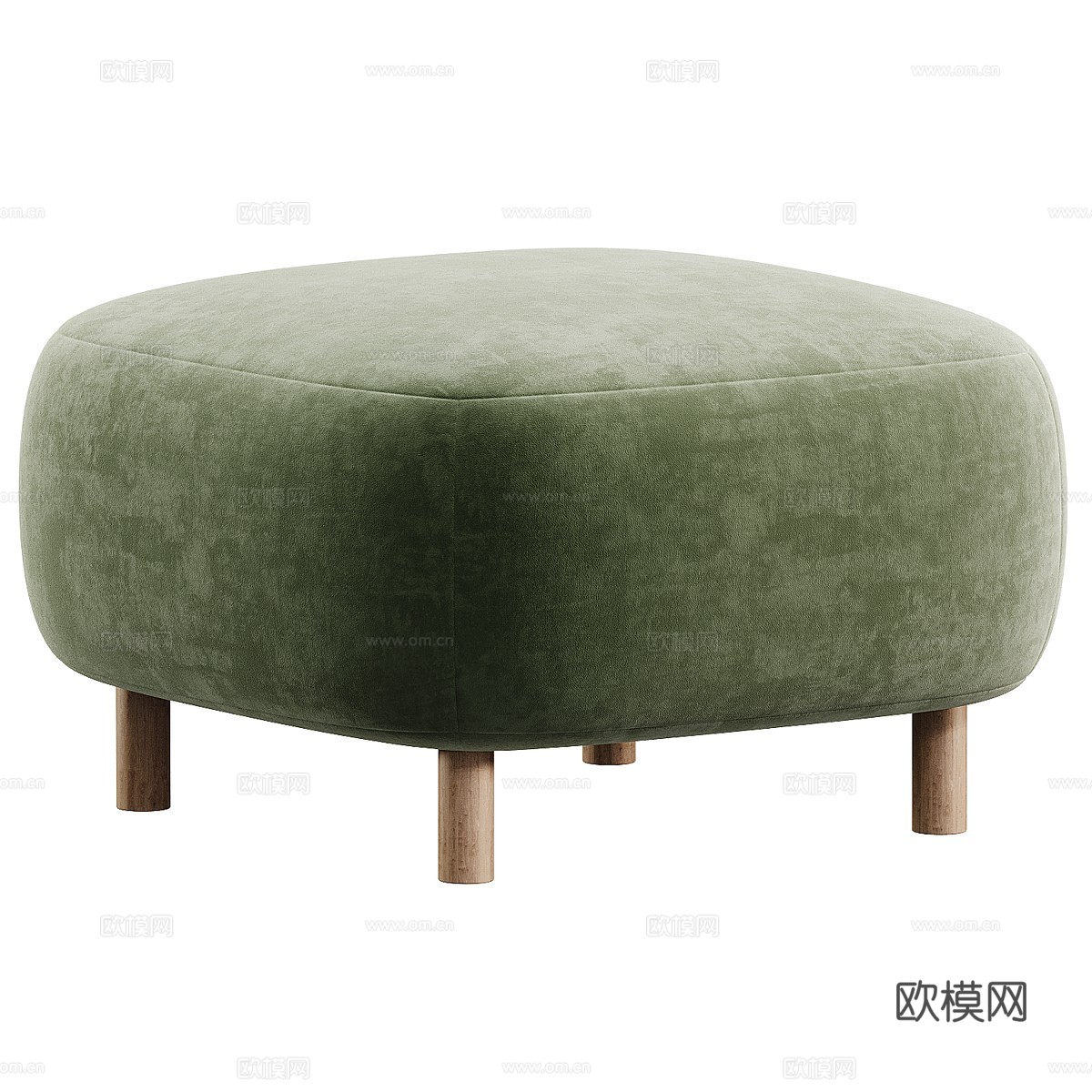 现代意式 Bucle 布艺沙发凳3d模型下载（渲染图6）