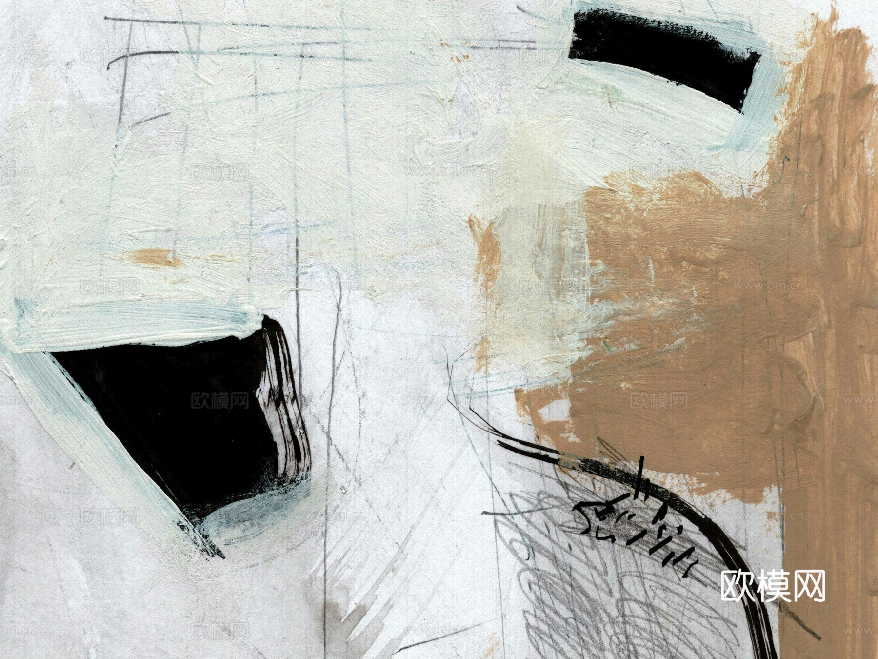 中古风现代复古挂画 简约挂画 艺术挂画 彩色挂画下载