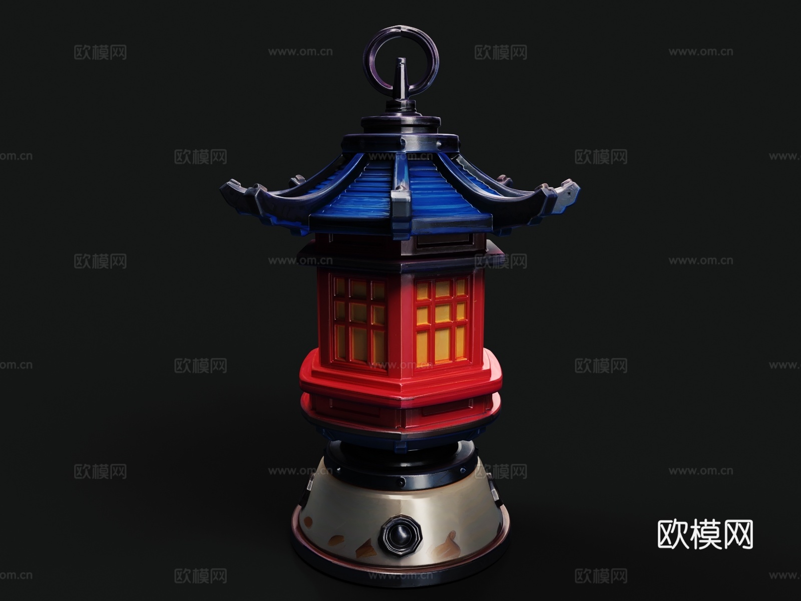 中式 游戏场景 游戏道具 动画场景 动画道具 灯笼3d模型下载（渲染图1）