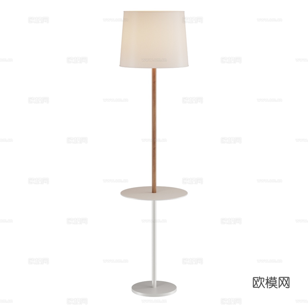 带产品架与锥形灯罩落地灯3d模型下载