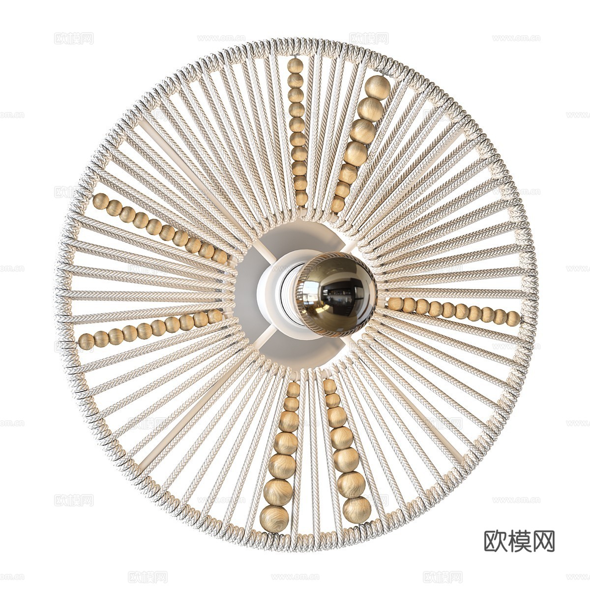 新中式侘寂 EDL POLI 藤编装饰壁灯3d模型下载（渲染图2）