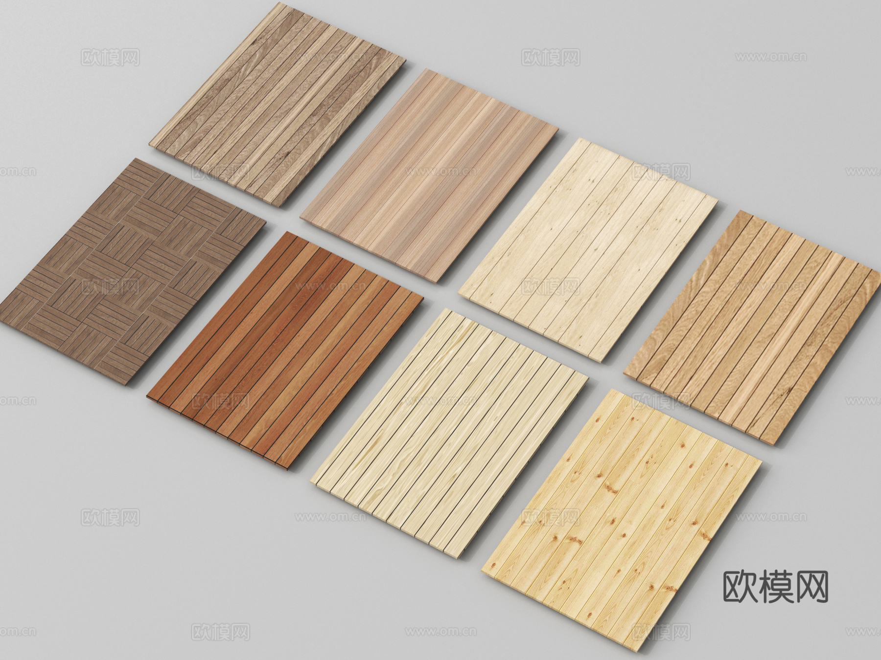 现代木地板 防腐木地板su模型