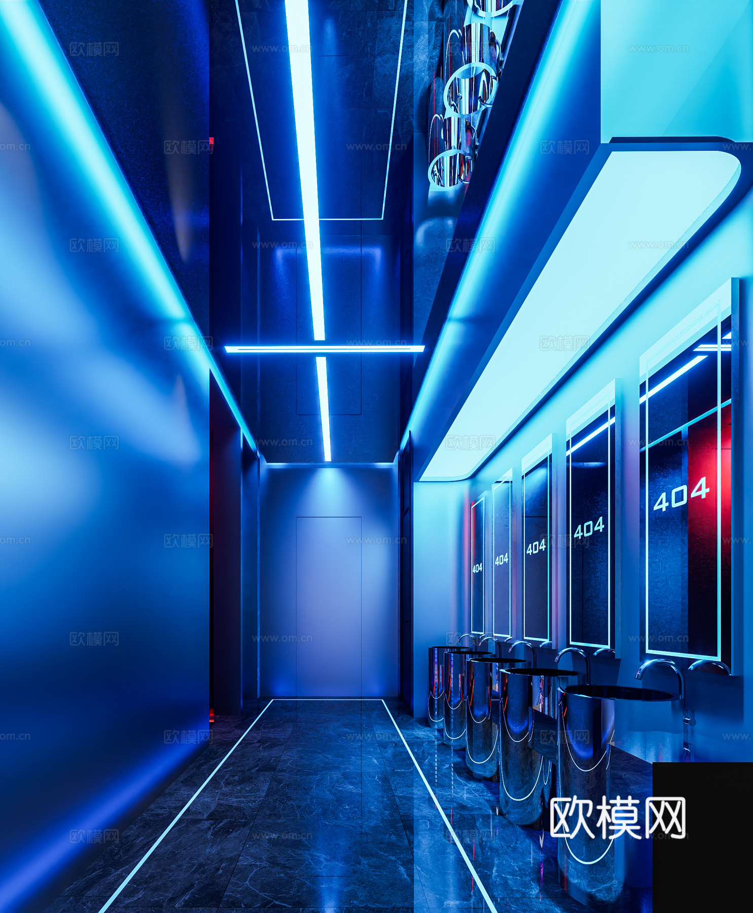 现代会所洗手池 酒吧夜店洗手池 会所洗手台 卫生间洗手台 金su模型