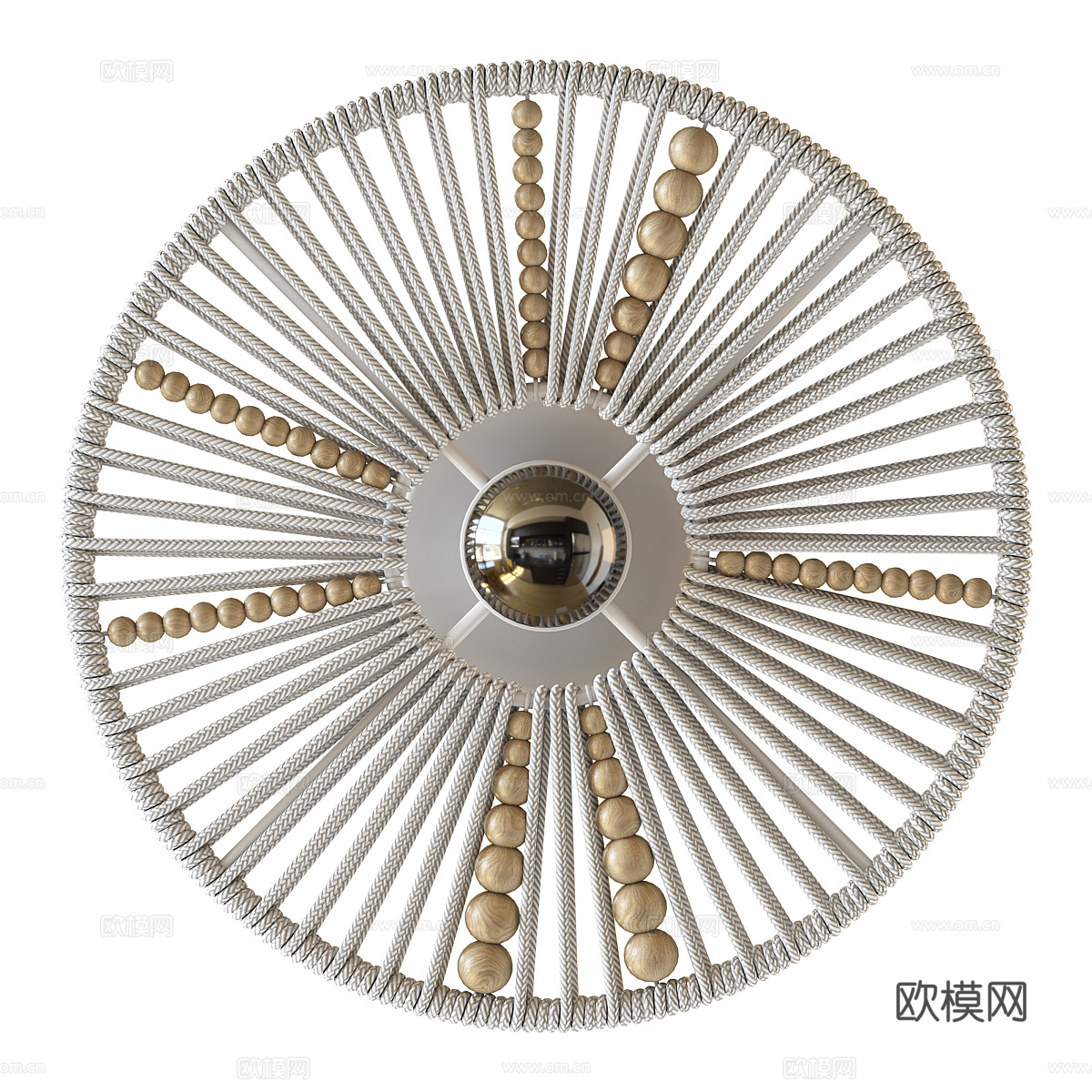 新中式侘寂 EDL POLI 藤编装饰壁灯3d模型下载（渲染图3）