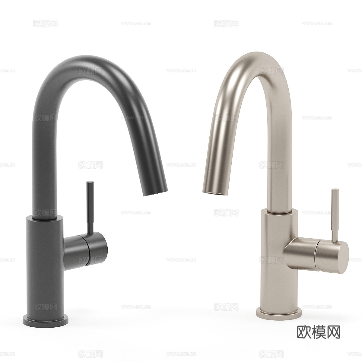 现代轻奢 BRIZO 厨房水龙头3d模型下载（渲染图4）