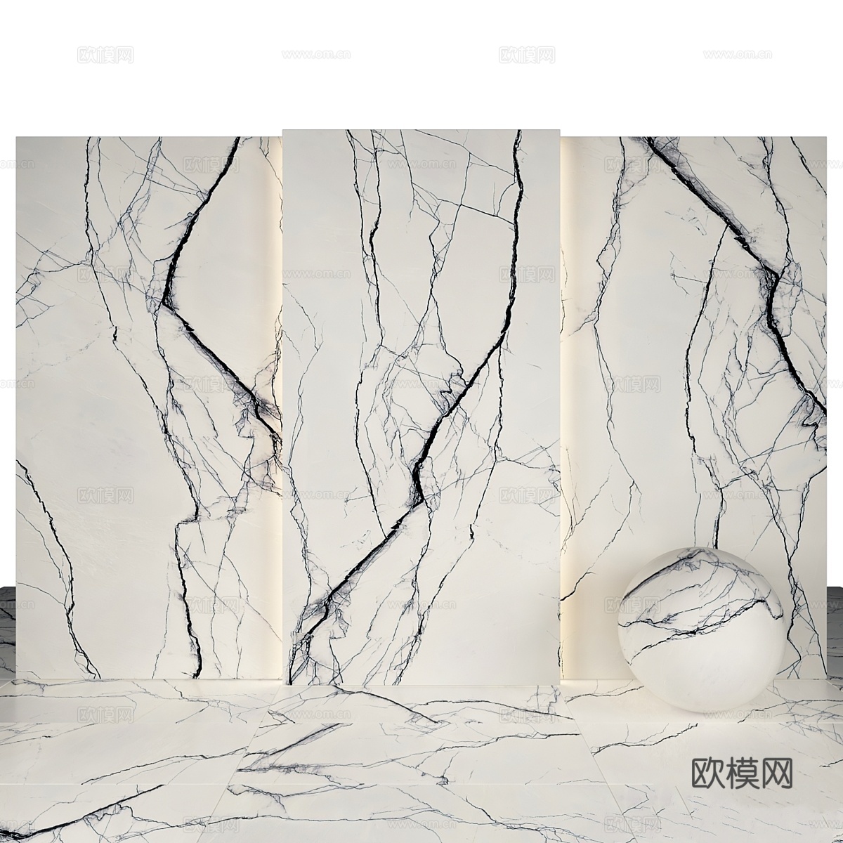 裂纹大理石3d模型下载